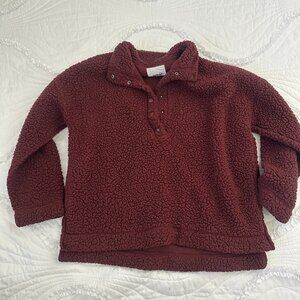 Aerie Sherpa Quarter Snap Sweatshirt
